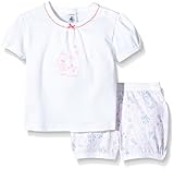 Petit Bateauベビーガールズ夏PJs カラー: ホワイト