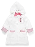 Mud Pie Pink Terry Robe Letter C by Mud Pie