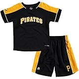 Pittsburgh Pirates幼児ボーイズジャージーとショーツセット – ブラック ブラック