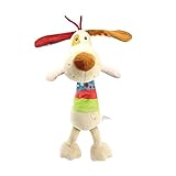 ancaixinホワイト犬Rattleスパイラルおもちゃfor赤ちゃん幼児ベビーカー装飾