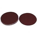 uxcell サンディングディスク 　フックとループサンドペーパー　サンディングディスク　研削　研磨　150mmの直径　60の粒度　10個入り