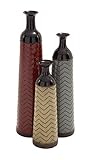 Benzara Simply Distinctive Metal Vase, Set of 3 by Benzara