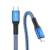 USB4 ケーブル 0.5m SLEIJAOOE thunderbolt 4 対応 USB-IF認証取得 【40Gbps高速転送/ 100w急速充電/8K@60Hz / 2つ4K@60Hz 映像出力/ PD3.0/QC3.0対応】 Thunderbolt 3 とUSB-Cと下位互換 サンダーボルト4 USB Type-Cケーブル Type-C ケーブル Xperia /Galaxy/Sharp/LG/ MacBook/MacBook Pro/iPad Pro/Nintendo Switch/Google Pixelなどタイプc多機種対応 勤務支援 超高耐久 ゲーム用 (従来型, ブルー)