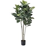 asca アーティシャルフラワー ラバーツリーポット(L) グリーン 110cm A-50802