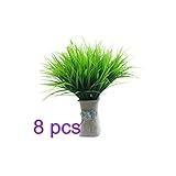 Noloo 人工植物フェイク草 人工水草 水槽用 珊瑚　プラント 癒しの水景 草風 飾り水槽装飾８ 本セット