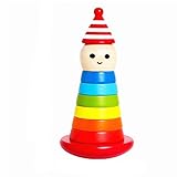 TYGJ 赤ちゃん知育玩具 　だるま タワー　積み木　安全無毒　赤ちゃん　プレゼント　誕生日祝い　出産祝い　レッド