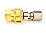 3world 高圧洗浄機 ホース 用 ワンタッチ カプラー アダプター 3/8 PT SW200 オス メス セット