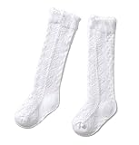[ホワイト]赤ちゃんのニーハイストッキング子供のチューブソックス脚ソックス