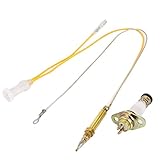 uxcell ガスカップル 熱電対 ボイラーカップル 熱電対 メタル製 イエロー 35cm長さ