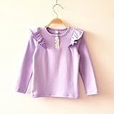 Candykids シャツ 長袖 トップス 女の子 ガールズ ベビー 赤ちゃん キッズ 子ども チュニック 春秋 カジュアル 長袖 Tシャツ 出産祝い ベビー 新生児 ギフト プレゼント (100, 