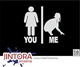 JINTORA ステッカー/カーステッカー - You vs. Me - female comparison - あなた対 私 - 女性の比較 - 100x90mm - JDM/Die cut - 車
