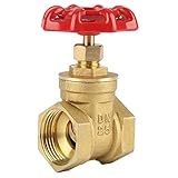 Akozon DN25真鍮製ゲートバルブBSPP G1水圧ガス用ロータリー・スリースバルブ232PSI