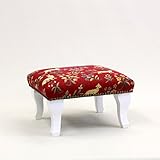 フットスツール　動物赤　レッド　脚白