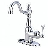 Kingston Brass KS7641BL Single Handle 4 in. Centerset Lavatory Faucet with Push-up Drain & Optional 
