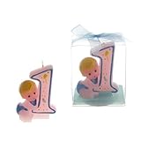 Lunaura Baby Keepsake - Set of 12 Boy Baby 1st Birthday Candle - Blue by Lunaura