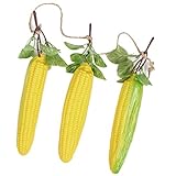 SODIAL(R)人工プラスチック製トウモロコシｘ3の庭の装飾一つ