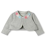 (ブランシェス) branshes シフォンモチーフ付きベビーカーディガン 80cm 杢グレー