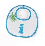 Mud Pie Initial Baby Boy Blue Initial Cotton Bib, Letter I (Discontinued by Manufacturer) by Mud Pie