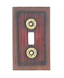 Shotgun Shot Shell Single Switch Electrical Cover Plate - 12 Guage Hunting Man Room Cabin Gun Bullet