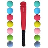 Aoneky min Foam Bat withマルチボール幼児用の – インドアソフトスーパーセーフTball Set Toys for Kids Age 2 Years Old