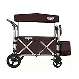 Kinz Wagon Baby Stroller Folding Stroller ベビーツインベビーカー 折りたたみ式ベビーカー [海外並行輸入品] (Brown Velvet)