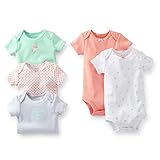 カーターズ ロンパース ボディースーツ 5枚セット ベビー 18M,半袖 女の子（気球） [並行輸入品]