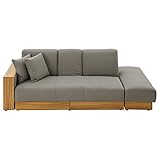 リクライニング式ソファ ベッド ローソファー 収納テーブル付き 引き出し付き 布地[ファブリック] グレー