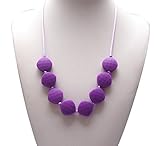 Silicone Teething Necklace - by Modern Ohana - BPA Free, Silicone Jewelry for Mom and Baby [Diamond 
