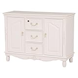 ヨーロピアン調キャビネット リビング収納 【幅110cm】 木製 鍵付き引き出し収納 RCC-1583