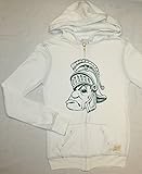 Michigan State Spartans NCAA Women 's HeatherホワイトGruffパーカースウェットシャツ