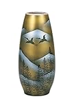 マルサン宮本 九谷焼 花器 8.5号花瓶 鶴連山 AP3-1019