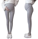 Yinuo Baby マタニティパンツ 春と秋 センタープレスオーバーバンプマタニティパンツ サイズM~XXL (XXL, グレー)