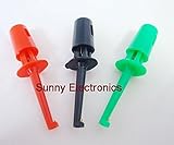 3色30ピース1.65 "ラウンドシングルフッククリップテストプローブ電子テスト