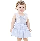 LOLOBABY ギンガムチェック ノースリーブワンピ ベビー＆キッズ 66ｃｍ 73ｃｍ 80ｃｍ 90ｃｍ ピンク ブルー 子供服 女の子 ワンピース (90ｃｍ, ブルー)