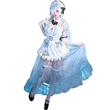 [エルフ森林] 勝利の女神 シンデレラ コスプレ 衣装 全セット メイド服 コラボ カフェメイド ウイッグ アクセサリー付き ニケ NIKKE コスプレ衣装 撮影用 文化祭 イベント コスプレ用衣装 コスチューム 仮装 cosplay (衣装, M)