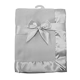 American Baby Company Fleece Blanket 30 X 40 with 2 Satin Trim by American Baby Company