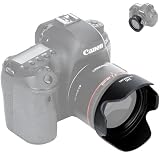 【可逆式 Yongnuo YN50mm f/1.8 II レンズフード】JJC Yongnuo YN50mm f/1.8 II レンズフード Ф58mmアダプターリング付属 レンズフード 可逆式 レンズ保護 雑光防止 Ф58mmフィルターとレンズキャップの装着影響なし 撮影効果を向上 YN50mm f/1.8 II レンズ 対応（ブラック）