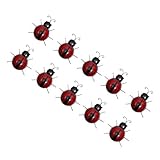 F Fityle テントウムシの装飾　10個入　壁掛け　ハンガー 屋外 フェンス ガーデン置物 アイロン
