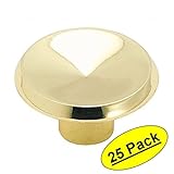 Amerock 69152 Polished Brass Round Concaveオーバーサイズキャビネットハードウェア/二つ折り二つ折りドアノブ – 1 – 1 / 2 "直径 – 25パック