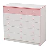 収納箪笥(チェスト) 900mm幅 5段たっぷり シンプルデザイン f-jkp-fr013whpk (ピンク×ホワイト)