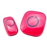 SadoTech Model C ワイヤレスドアベル 動作範囲500フィート以上 50チャイム以上 レシーバー用電池不要 (多様な色) ST-FX-C-R