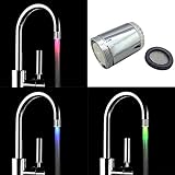 (3 Color) - Fullfun Romantic Colour Change LED Light Glow Replacement Faucet for Kitchen/Bathroom Wa