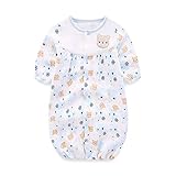 Boo.Kabee ベビー服 長袖 カバーオール ツーウェイオール ふんわり柔らかい 熊と星と雪柄 50-70CM（0-6ヶ月） BKB795L