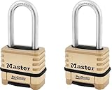 マスターロック南京錠、ProSeries Set Your Own組み合わせロック、2 – 1 / 4 in。Wide、真鍮、1175lhss 2-Locks