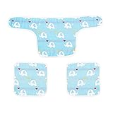 Madholly 抱っこひも　胸当てよだれカバー　３点セット　純綿100％　両面用可　スナップボタン エルゴベビー　6重ガーゼ 吸湿 速乾 ベビーギフ　（ブルー）