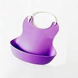 油が落ちるシリコンビブ食洗機で洗える シリコン100%のやわらかビブ 6ヵ月~3歳 BB (パープル)