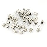 uxcell クイックブロー ガラス管ヒューズ メタル製クリア 6x30mm 20A 250V 20個入り