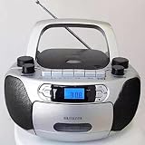 CSD-MB40(シルバー) CDラジオカセットレコーダー Bluetooth/ワイドFM対応