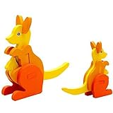 RaiFu 積み木 子供 3D 立体 木製 動物 ジグソーパズル おもちゃ DIY手作り 動物パズル カンガルー