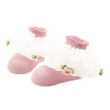 幼児の赤ちゃんの女の子の甘いレーストリムピンクのプリンセスソックス